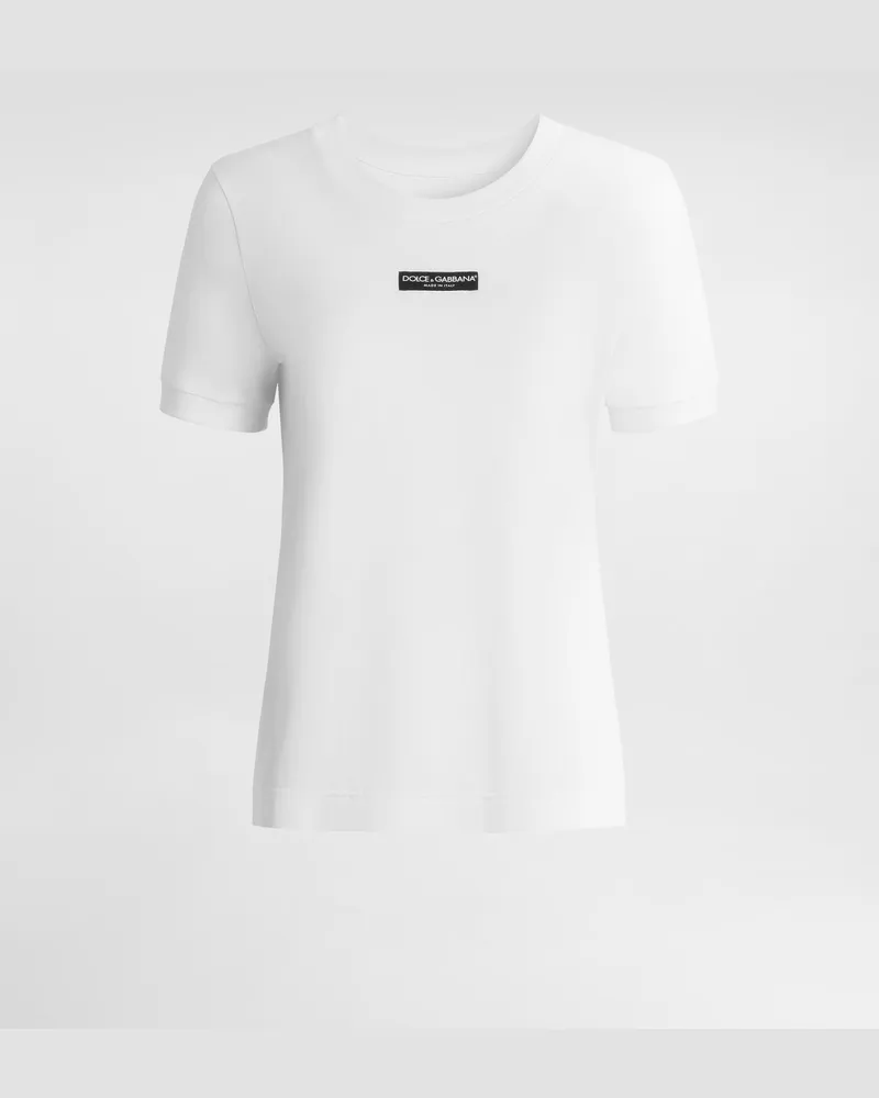 Dolce & Gabbana Jersey T-shirt - Frau Collection Wei White