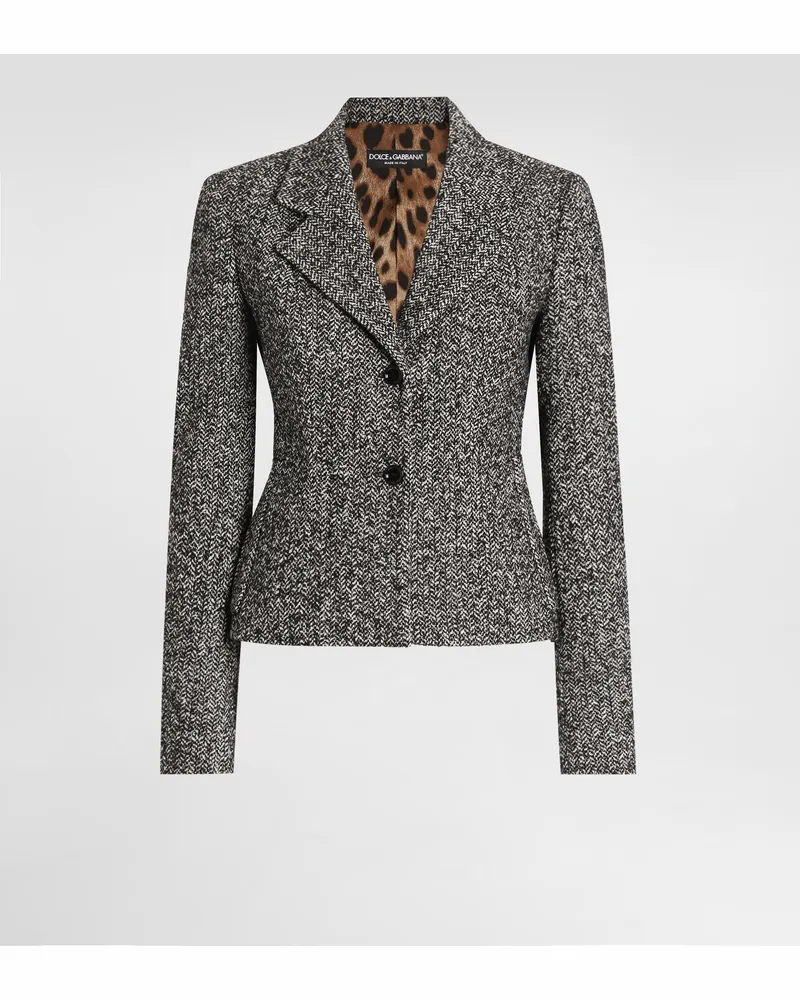 Dolce & Gabbana Einreihige Jacke Aus Fischgrat - Frau Blazer Mehrfarbig Mehrfarbig