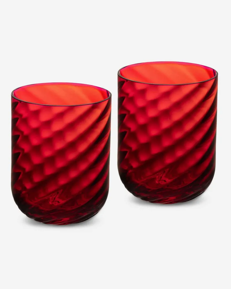 Dolce & Gabbana Set 2 Hand-blown Murano Water Glasses - Wassergläser Mehrfarbig Mehrfarbig