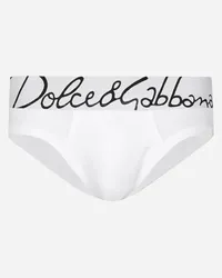 Dolce & Gabbana Midi-Slip Baumwollstretch Weiss