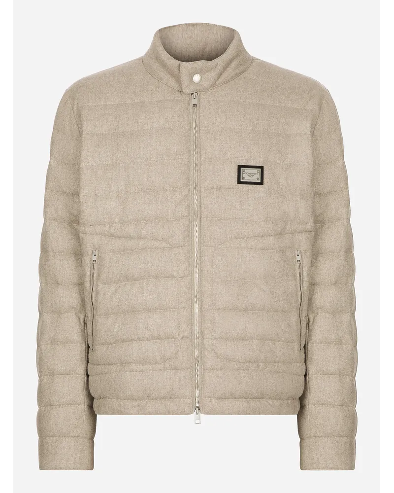 Dolce & Gabbana Steppjacke aus Kaschmir Beige