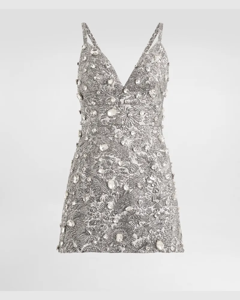 Dolce & Gabbana Brocade Dress With Embroidery - Frau Kleider Mehrfarbig Multicolor