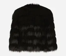 Jacke Aus Kunstfell - Frau Blazer Schwarz Kunstpelz