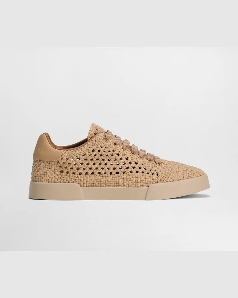 Dolce & Gabbana Portofino Light Strobel Sneakers In Fabric - Mann Sneakers Beige Beige