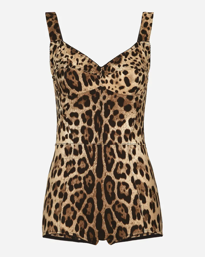 Dolce & Gabbana Body - Frau Blusen Und Tops Animalprint Seide Mehrfarbig