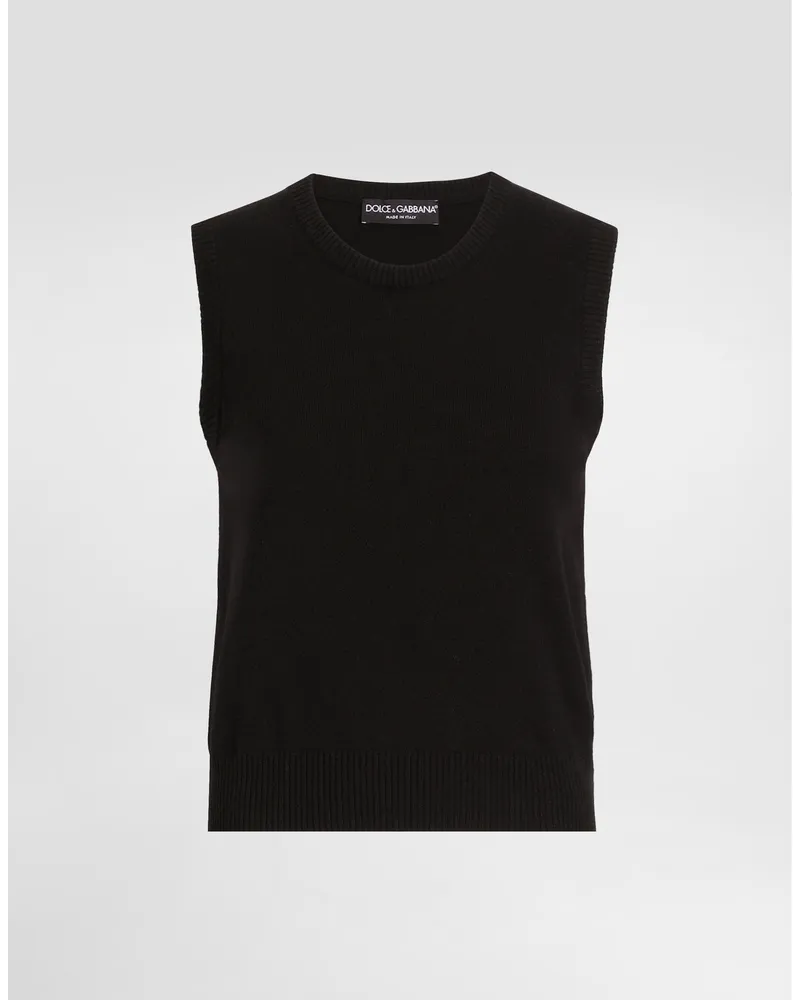 Dolce & Gabbana Pullover Aus Kaschmir - Frau Strickwaren Schwarz Schwarz
