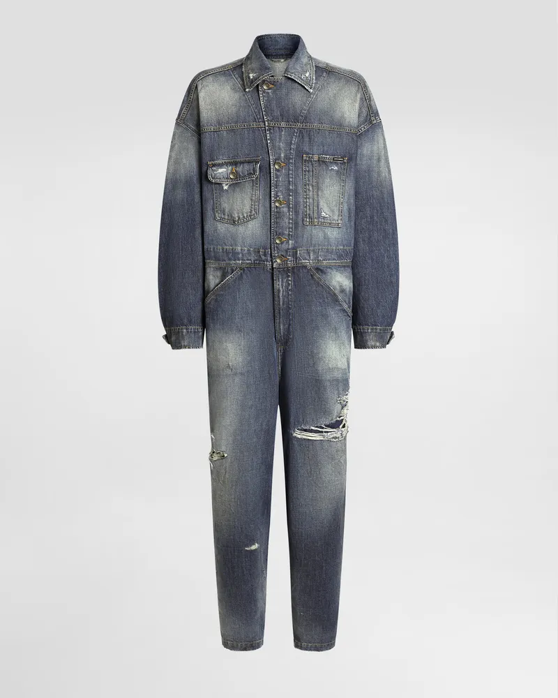 Dolce & Gabbana Denim Jumpsuit - Mann Jeans Mehrfarbig Multicolor