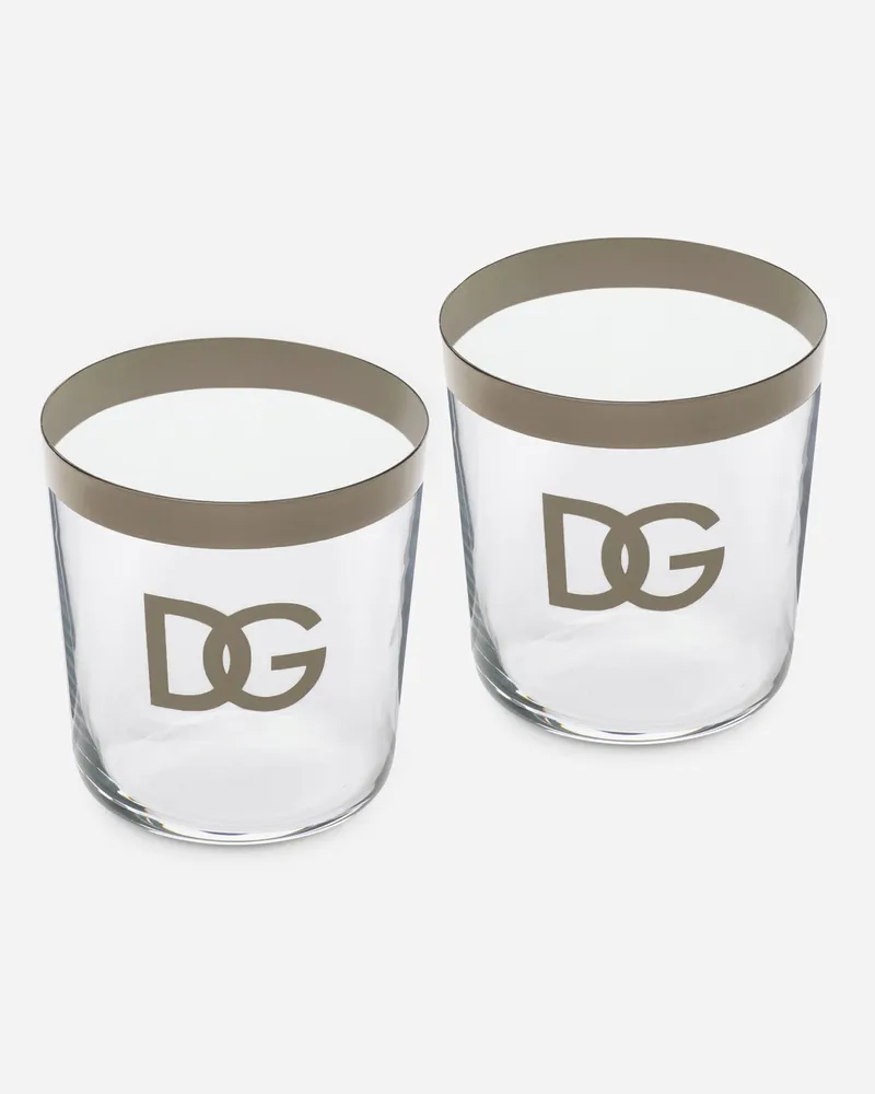 Dolce & Gabbana Set 2 Bicch Acqua - Wassergläser Mehrfarbig Mehrfarbig