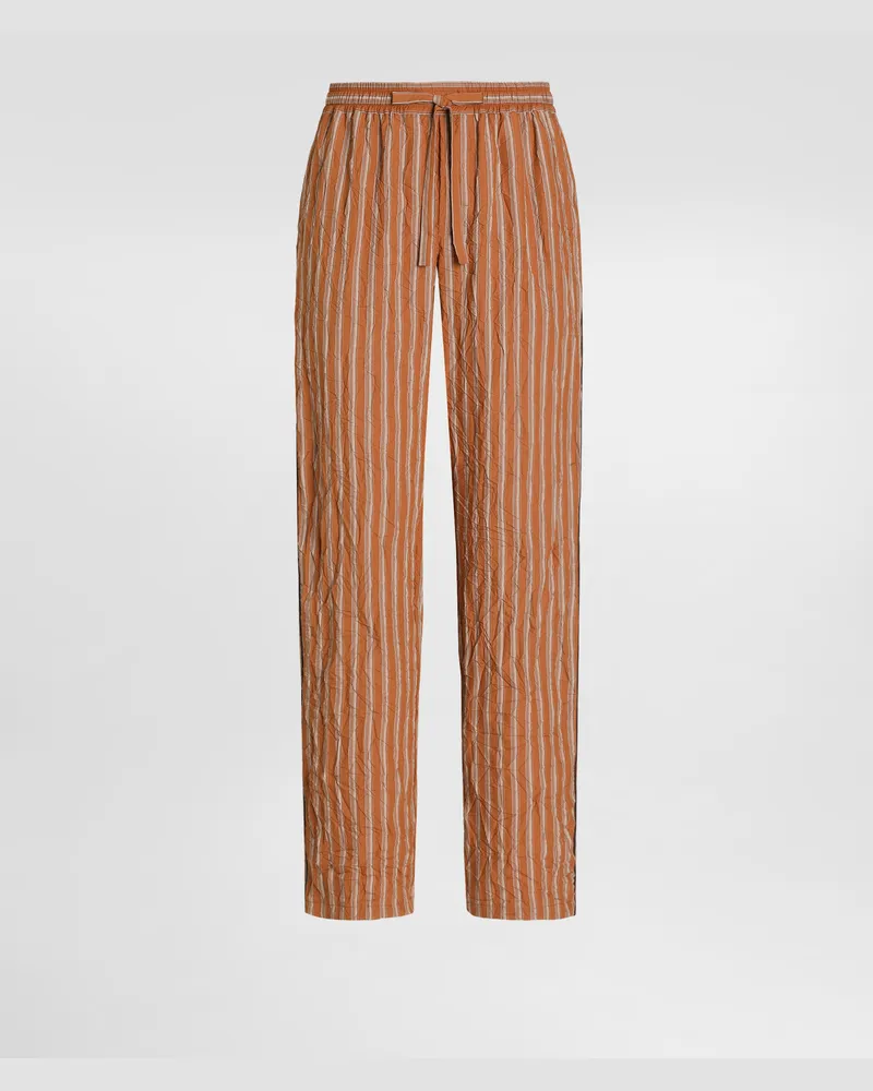 Dolce & Gabbana Crinkled Striped Fabric Vanity Trousers - Mann Hosen Und Shorts Mehrfarbig Mehrfarbig
