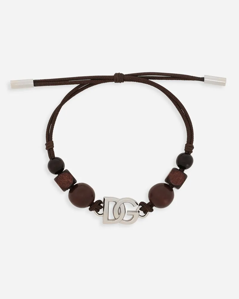 Dolce & Gabbana Kordelarmband Dg-logo - Mann Bijoux Mehrfarbig Metall Mehrfarbig