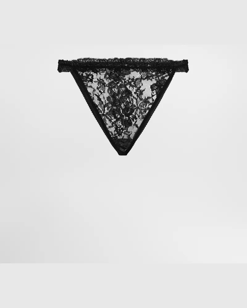 Dolce & Gabbana Lace Briefs - Frau Unterwäsche Schwarz Schwarz