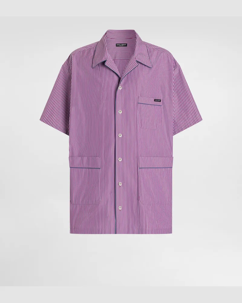 Dolce & Gabbana Hawaii Striped Poplin Shirt - Mann Hemden #n/d Multicolor