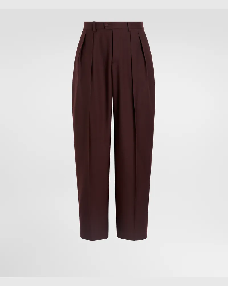 Dolce & Gabbana Hose Aus Wollgabardine - Mann Hosen Und Shorts Mehrfarbig Wolle Mehrfarbig