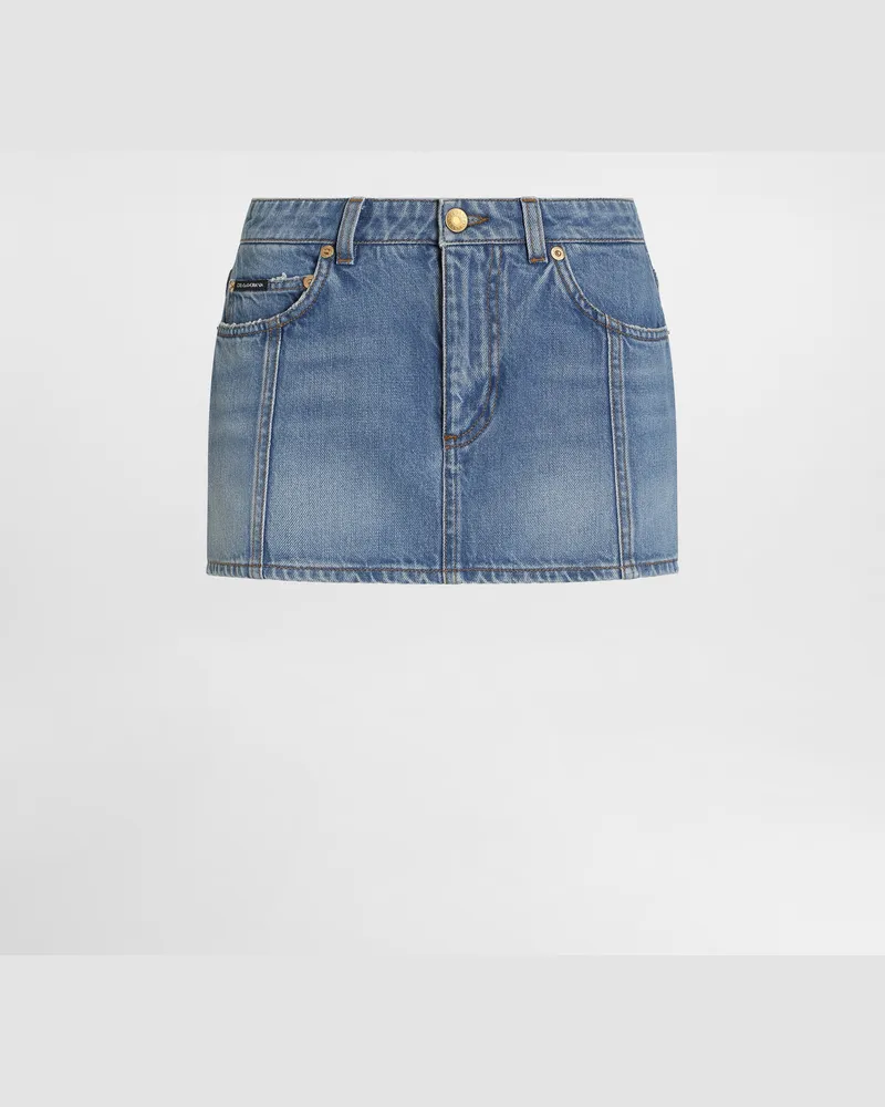 Dolce & Gabbana Minirock Aus Denim - Frau Denim Mehrfarbig Mehrfarbig