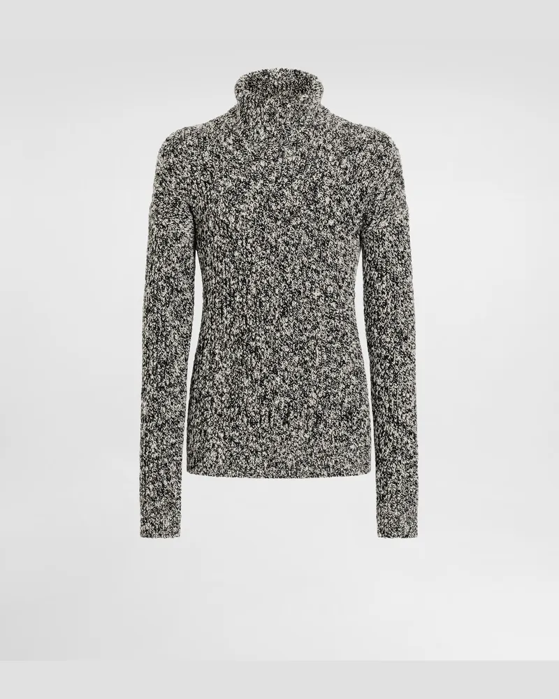 Dolce & Gabbana Wool Blend Turtleneck - Mann Strickwaren Schwarz Multicolor