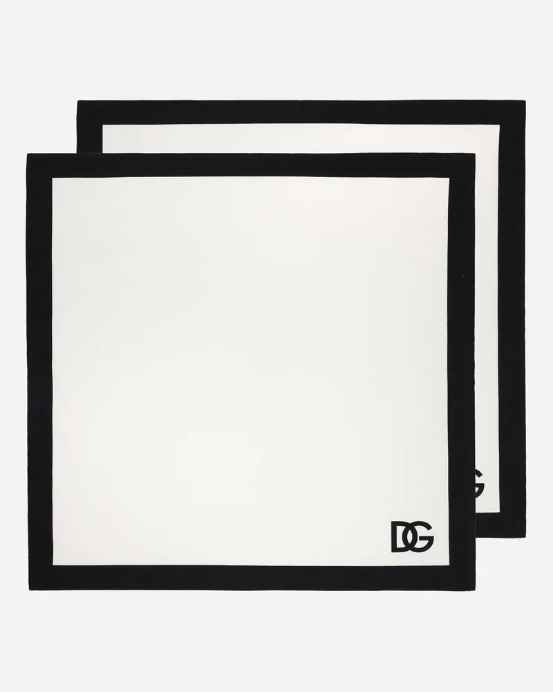 Dolce & Gabbana 2er-set Servietten Aus Baumwolle - Servietten Mehrfarbig Mehrfarbig
