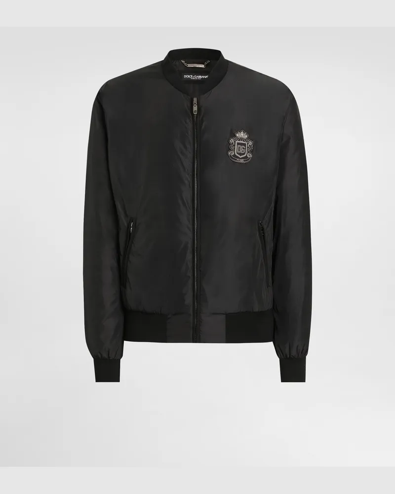 Dolce & Gabbana Jacket With Patch - Mann Mäntel Und Jacken Schwarz Black