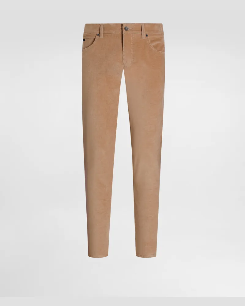 Dolce & Gabbana Hose Regular Aus Baumwolle Und Kaschmir - Mann Hosen Und Shorts Beige Beige