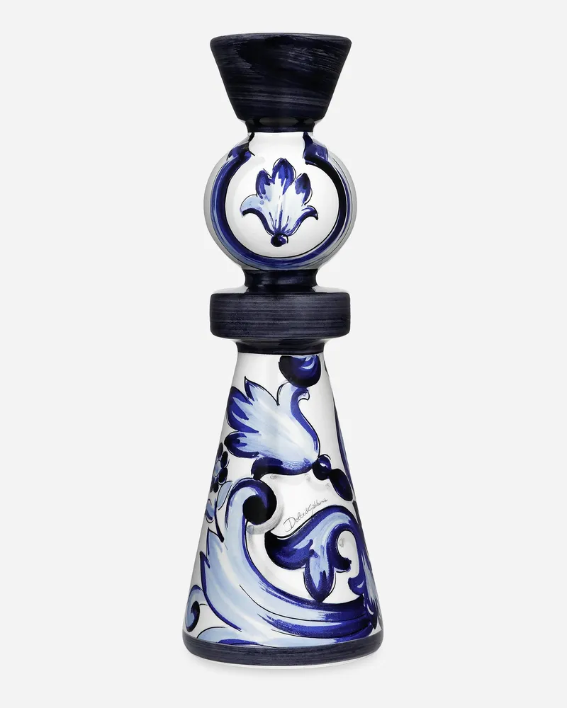 Dolce & Gabbana Kerzenständer Aus Keramik Groß - Kerzenhalter Mehrfarbig Mehrfarbig