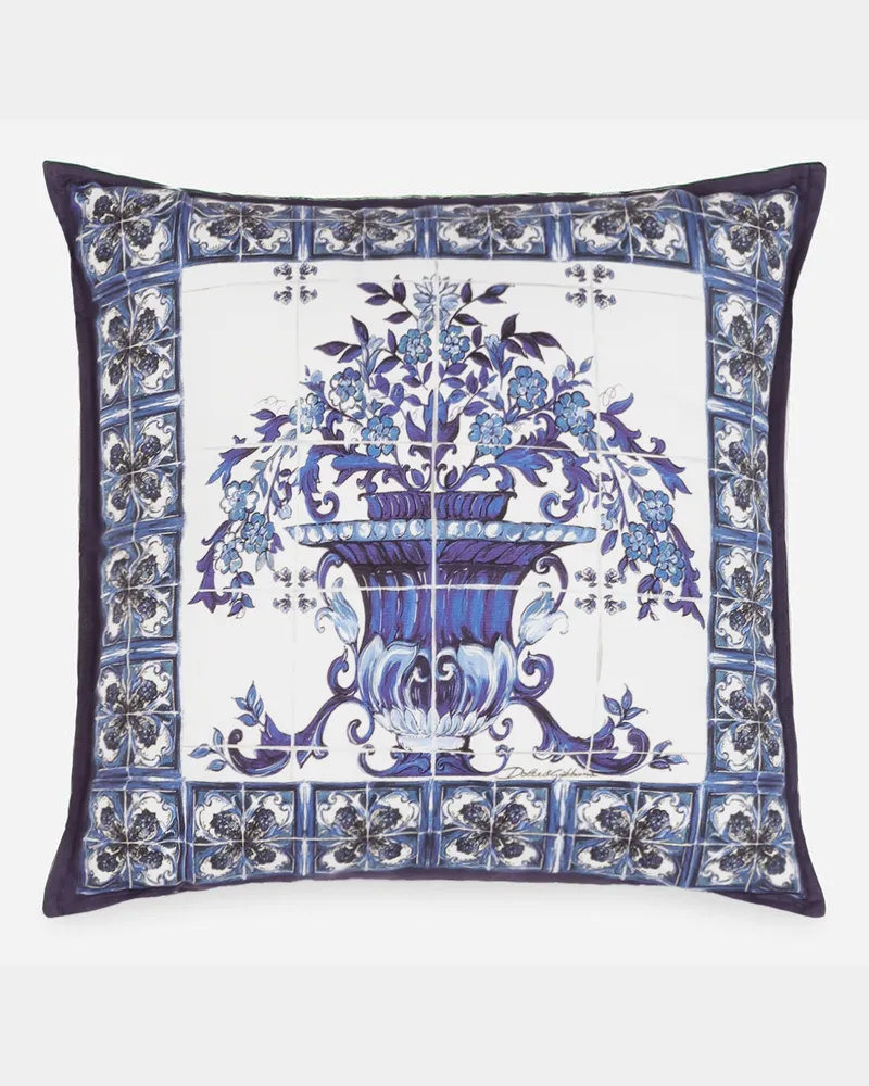 Dolce & Gabbana Kleines Canvas-kissen - Kleine Kissen Mehrfarbig Mehrfarbig