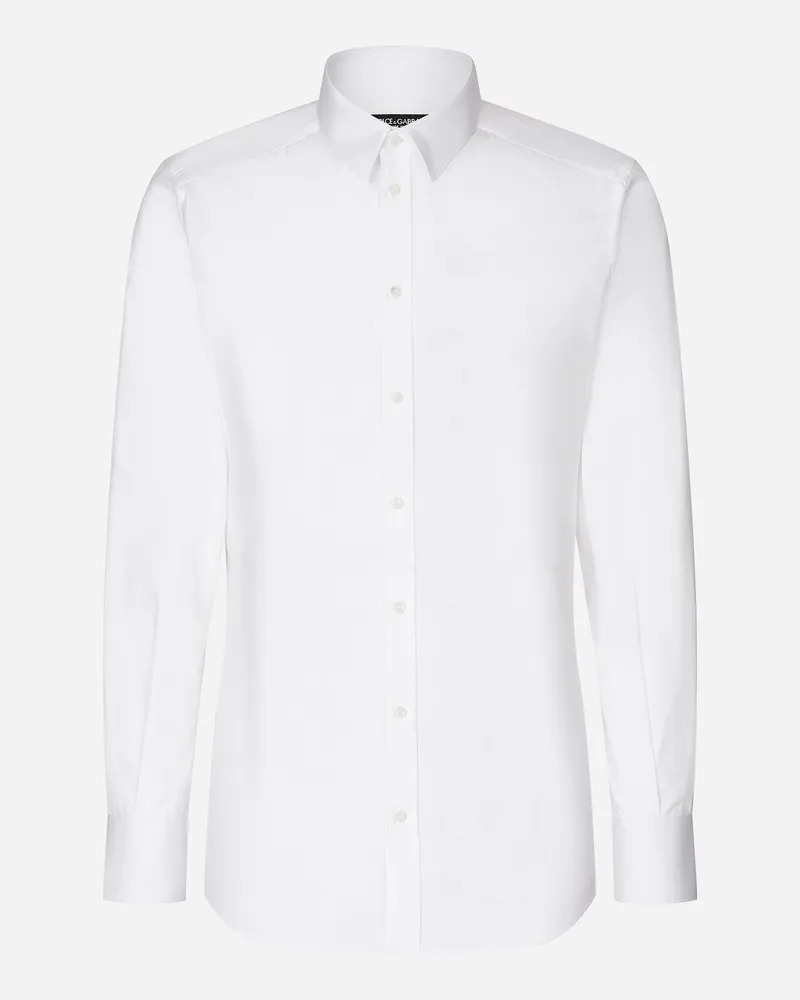 Dolce & Gabbana Martini Cotton Shirt - Mann Hemden Wei� Baumwolle White