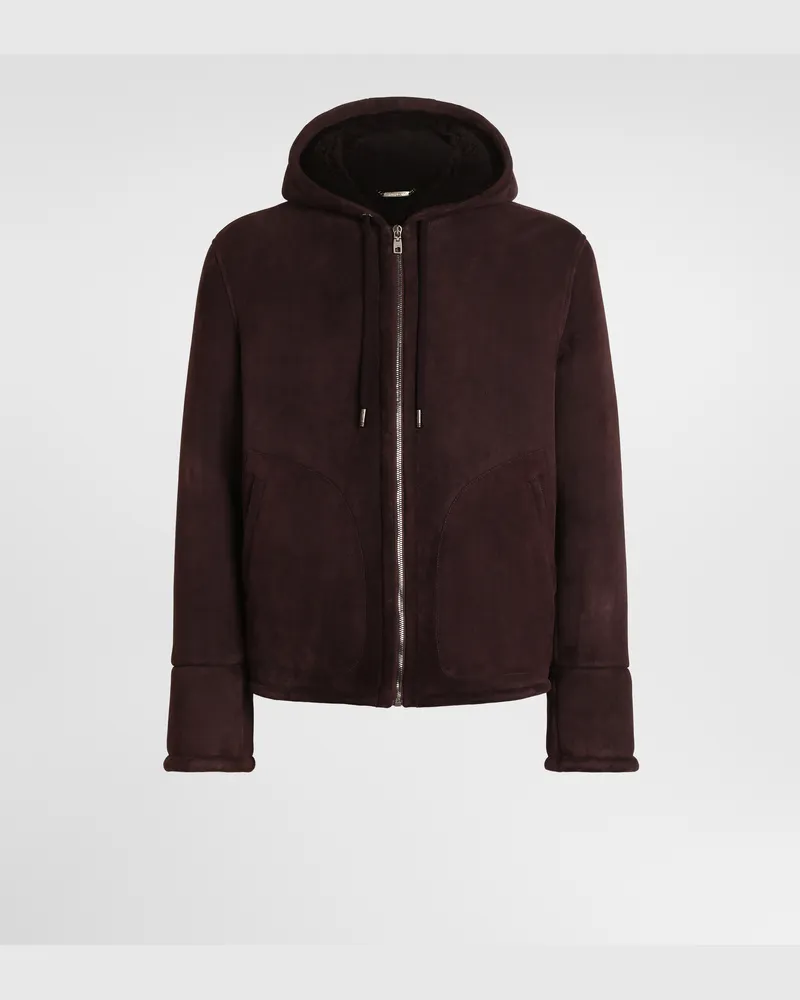 Dolce & Gabbana Lammfelljacke Aus Veloursleder - Mann Mäntel Und Jacken Mehrfarbig Mehrfarbig