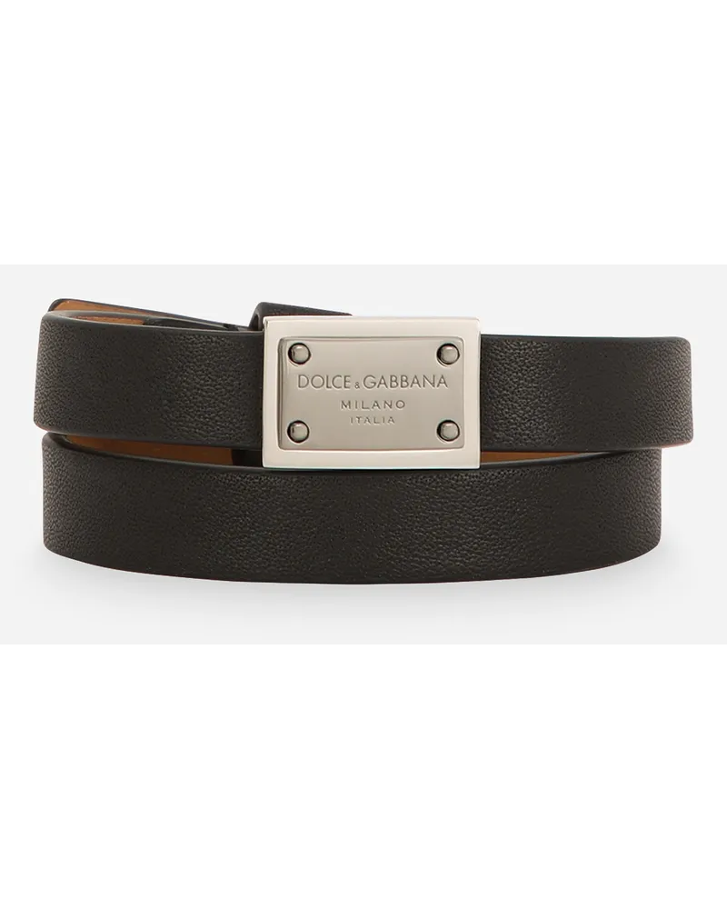 Dolce & Gabbana Armband aus Kalbsleder Schwarz