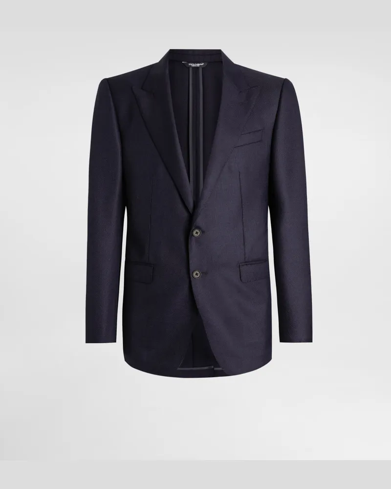 Dolce & Gabbana Single-breasted Taormina Wool Jacket - Mann Anzüge Und Blazer Blau Blue