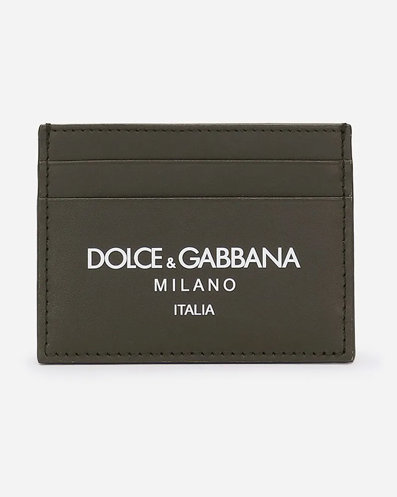 Dolce & Gabbana Kartenetui aus Kalbsleder Grün