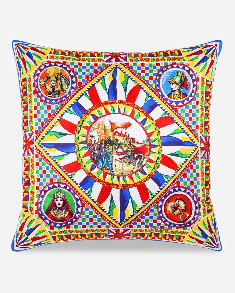 Dolce & Gabbana Duchesse Cotton Cushion Medium - Mittelgroße Kissen Mehrfarbig Mehrfarbig