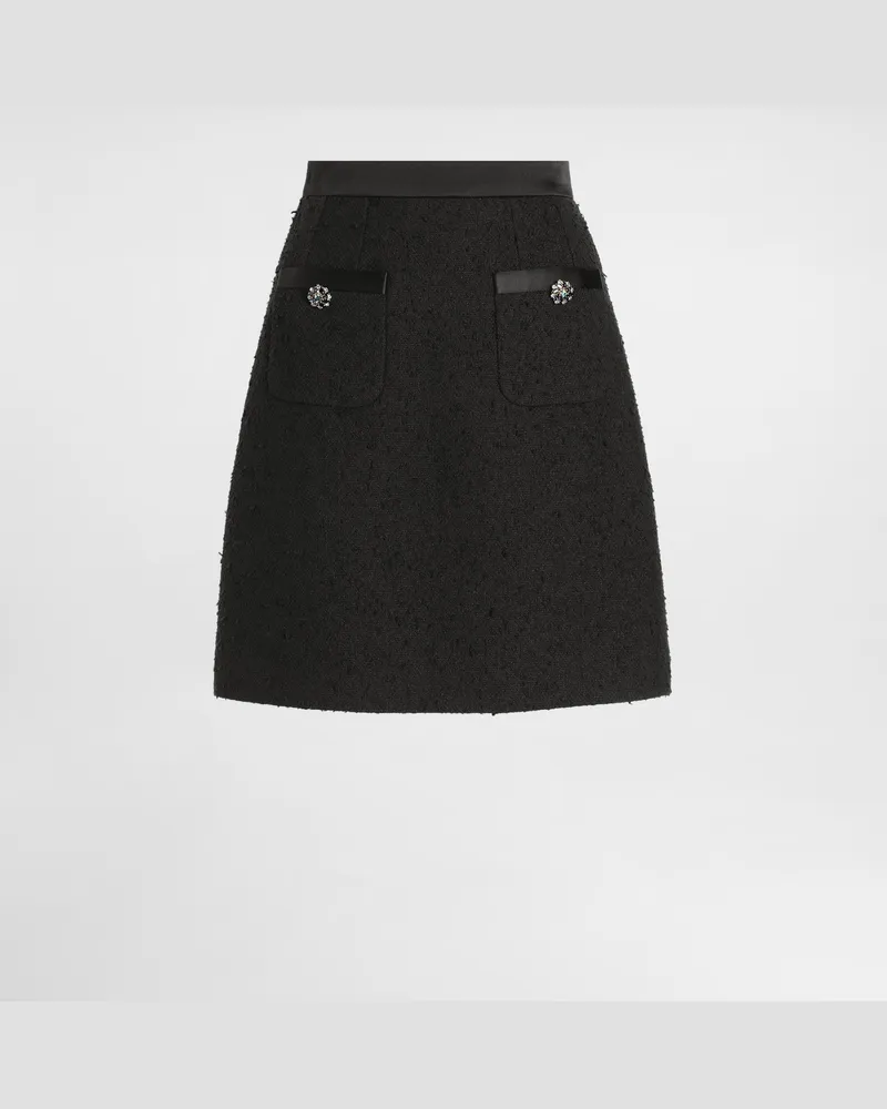 Dolce & Gabbana Rock Aus Raschel-flechtgewebe - Frau Röcke Schwarz Schwarz