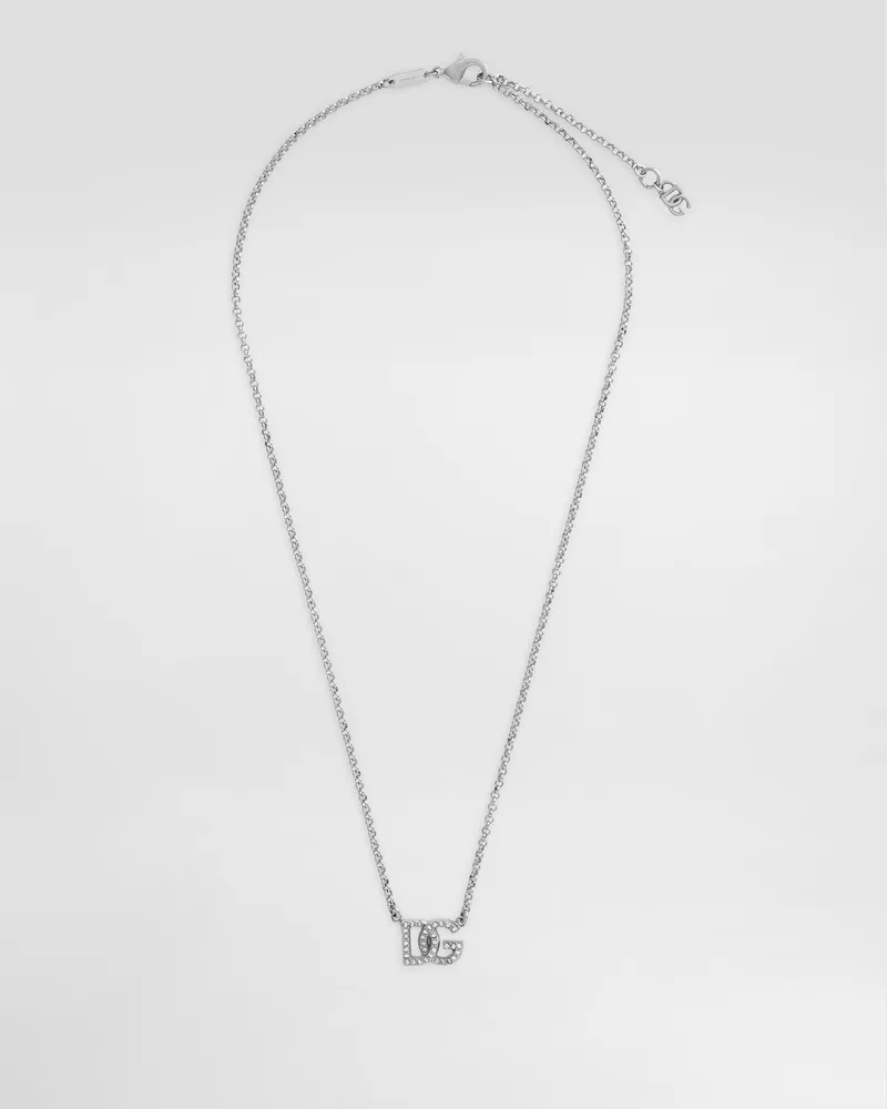 Dolce & Gabbana Gliederhalskette Mit Dg-logo - Mann Bijoux Silber Metall Silber