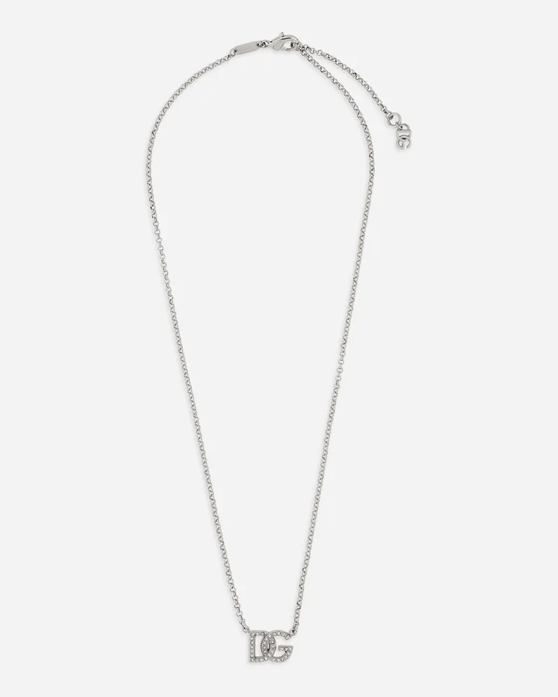 Dolce & Gabbana Gliederhalskette Mit Dg-logo - Mann Bijoux Silber Metall Silber