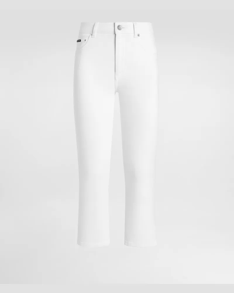 Dolce & Gabbana Caprihose Aus Denim Mit 5 Taschen - Frau Denim Mehrfarbig Multicolor
