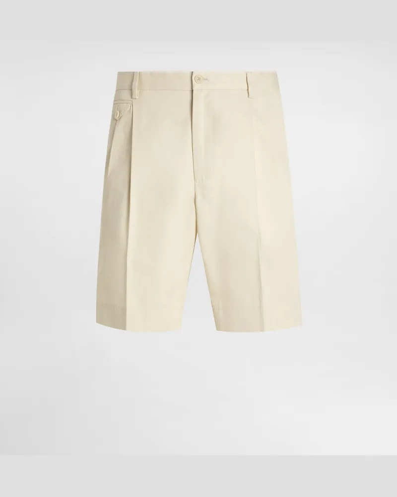 Dolce & Gabbana Cotton Gabardine Bermuda Shorts - Mann Hosen Und Shorts Beige Baumwolle Beige
