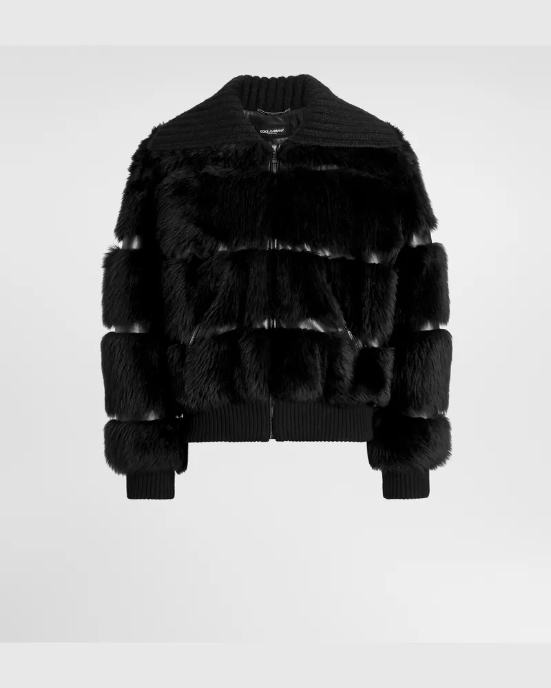 Dolce & Gabbana Bomberjacke Aus Pelz - Mann Mäntel Und Jacken Schwarz Schwarz