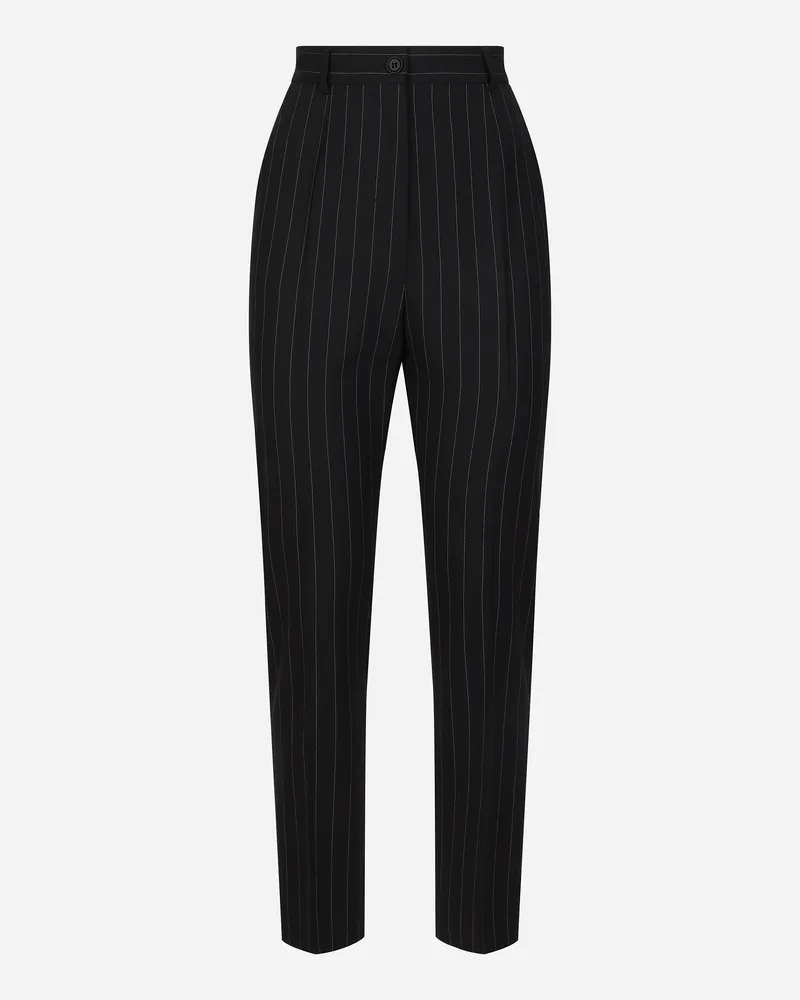 Dolce & Gabbana Sartoriale Nadelstreifenhose Aus Wolle - Frau Hosen Und Shorts #n/d Mehrfarbig