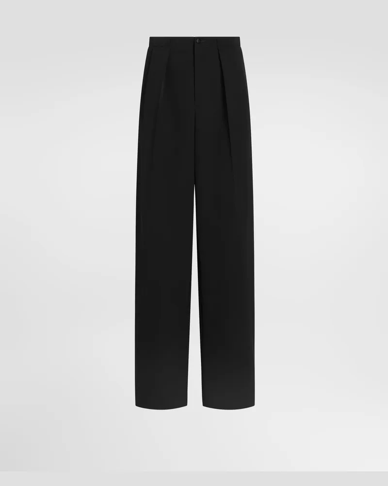 Dolce & Gabbana Hose Aus Wollgabardine - Mann Hosen Und Shorts Schwarz Wolle Schwarz