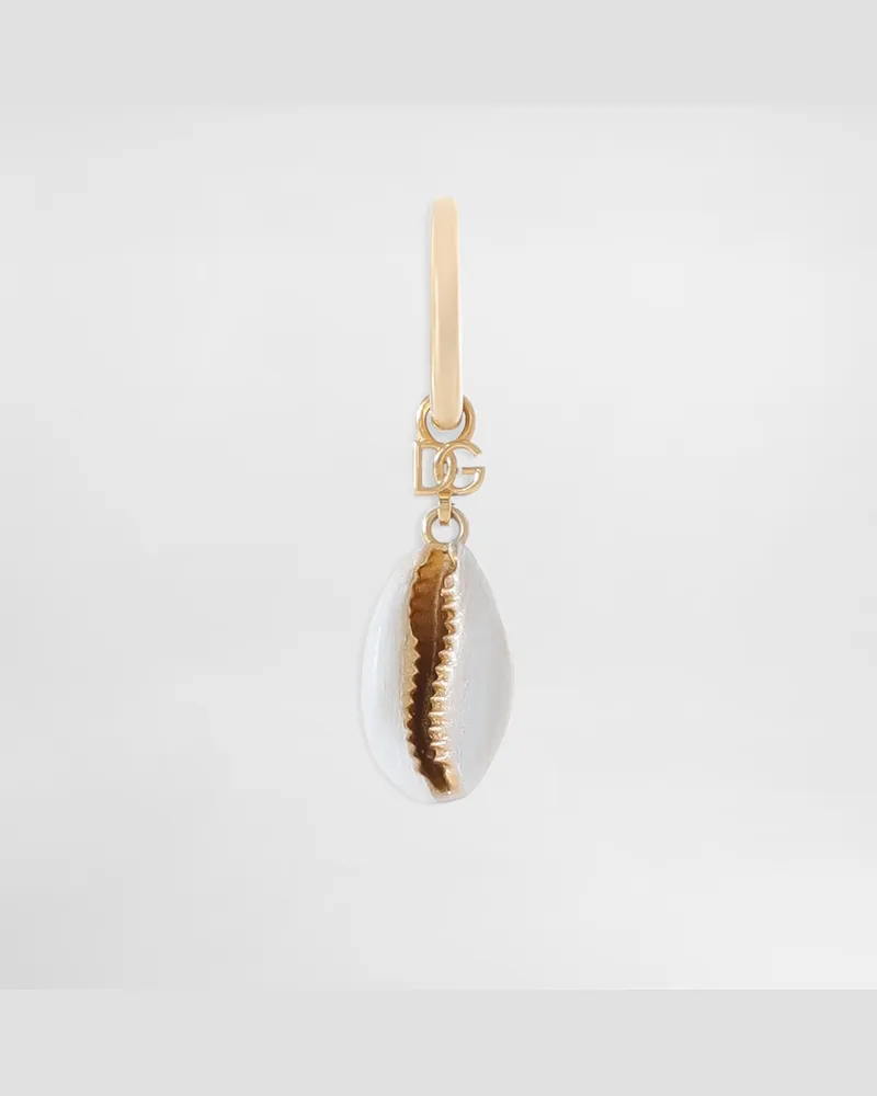 Dolce & Gabbana Creole Single Earring With Shell - Mann Bijoux Gold Metall Gold