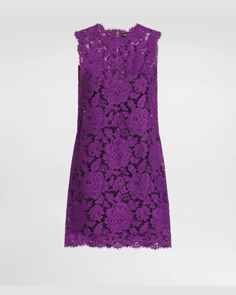 Dolce & Gabbana Lace Dress - Frau Kleider Purple Purple