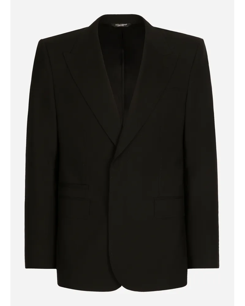 Dolce & Gabbana Stretch wool Sicilia-fit jacket Schwarz