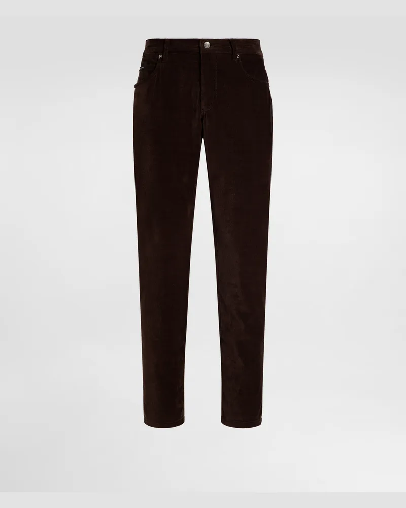 Dolce & Gabbana Hose Regular Aus Baumwolle Und Kaschmir - Mann Hosen Und Shorts Braun Braun