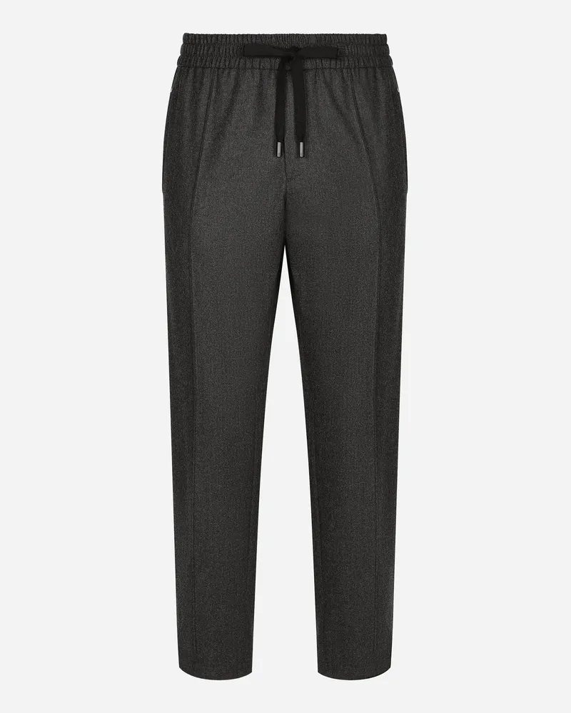 Dolce & Gabbana Jogginghose Aus Wolle - Mann Hosen Und Shorts Grau Grau