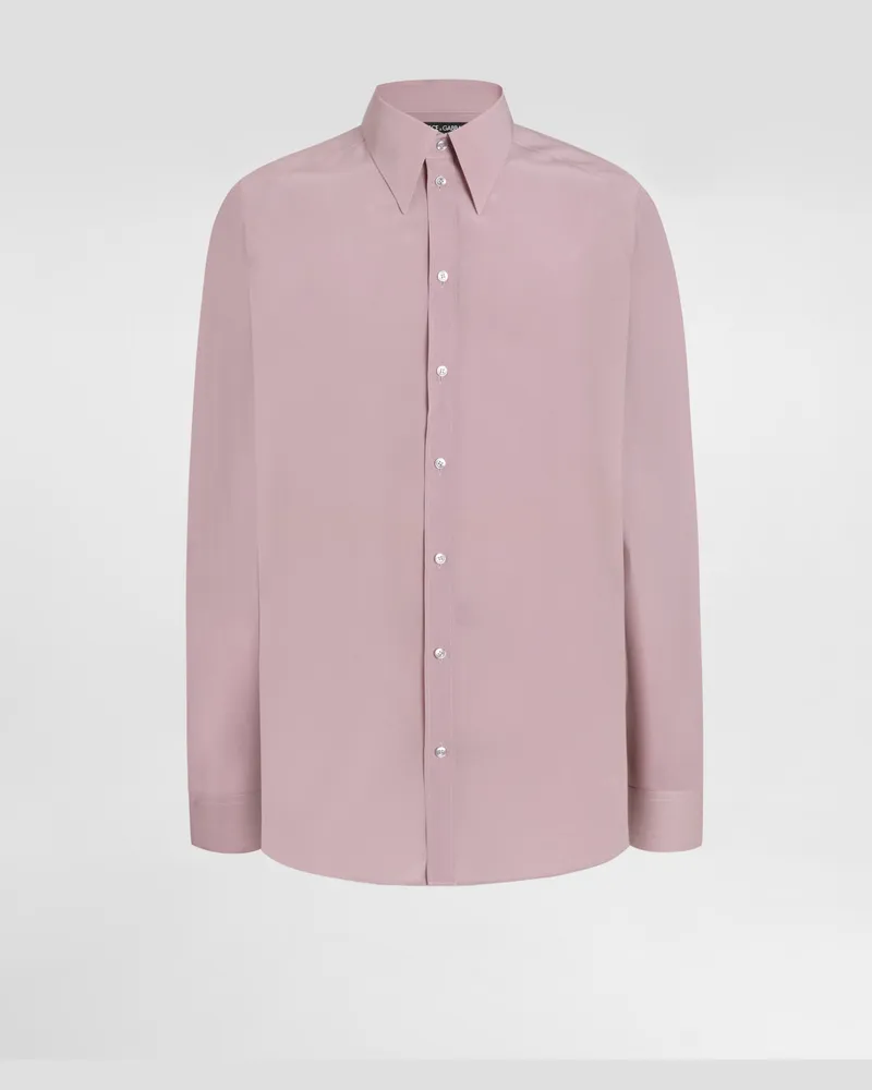 Dolce & Gabbana Silk Crêpe De Chine Gold Shirt - Mann Hemden Lilac Seide Lilac