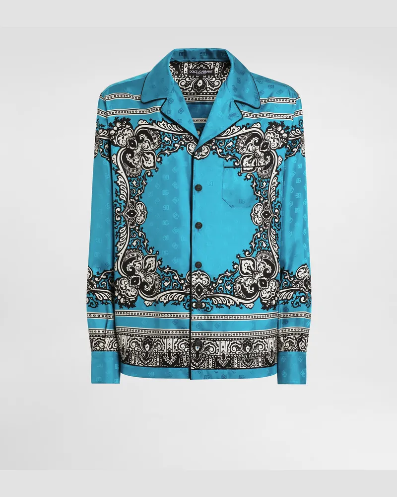 Dolce & Gabbana Seidenhemd Mit Bandana-print - Mann Hemden Drucken Drucken