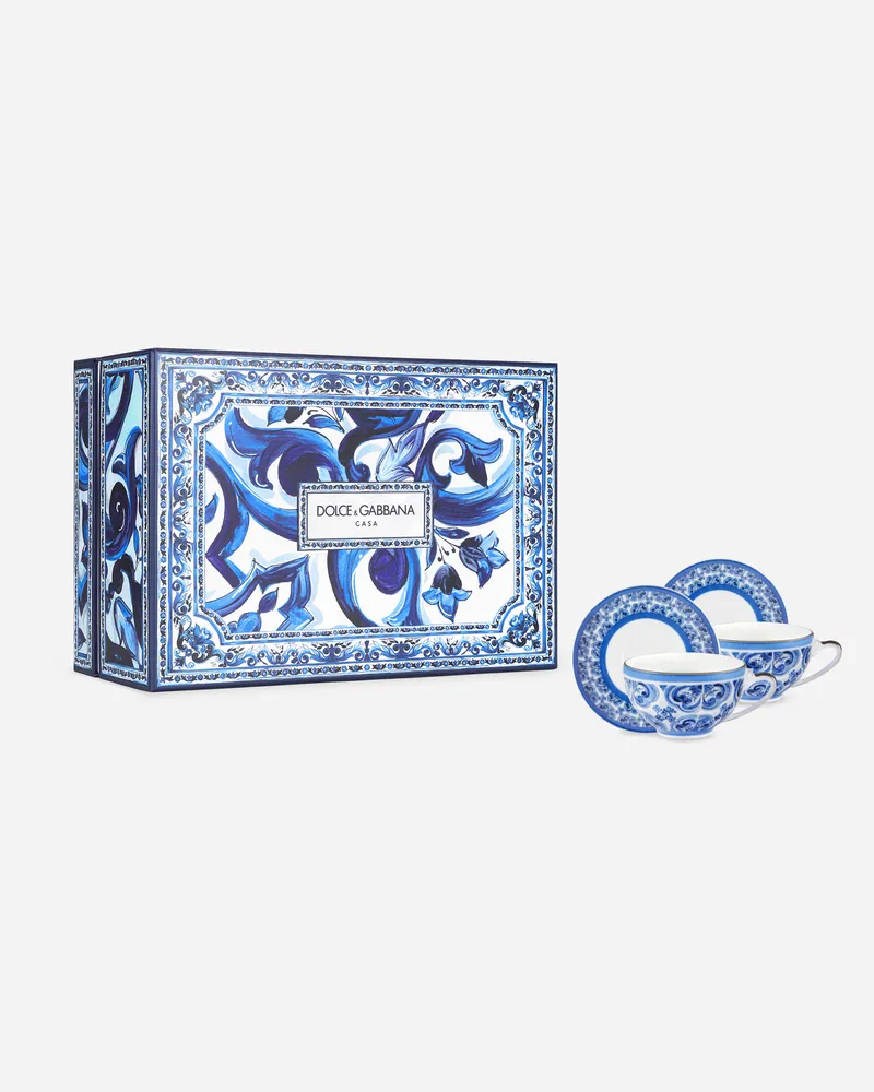 Dolce & Gabbana Gift Box With 2 Porcelain Espresso Cups With Saucers - Espressotassen Multicolor Multicolor