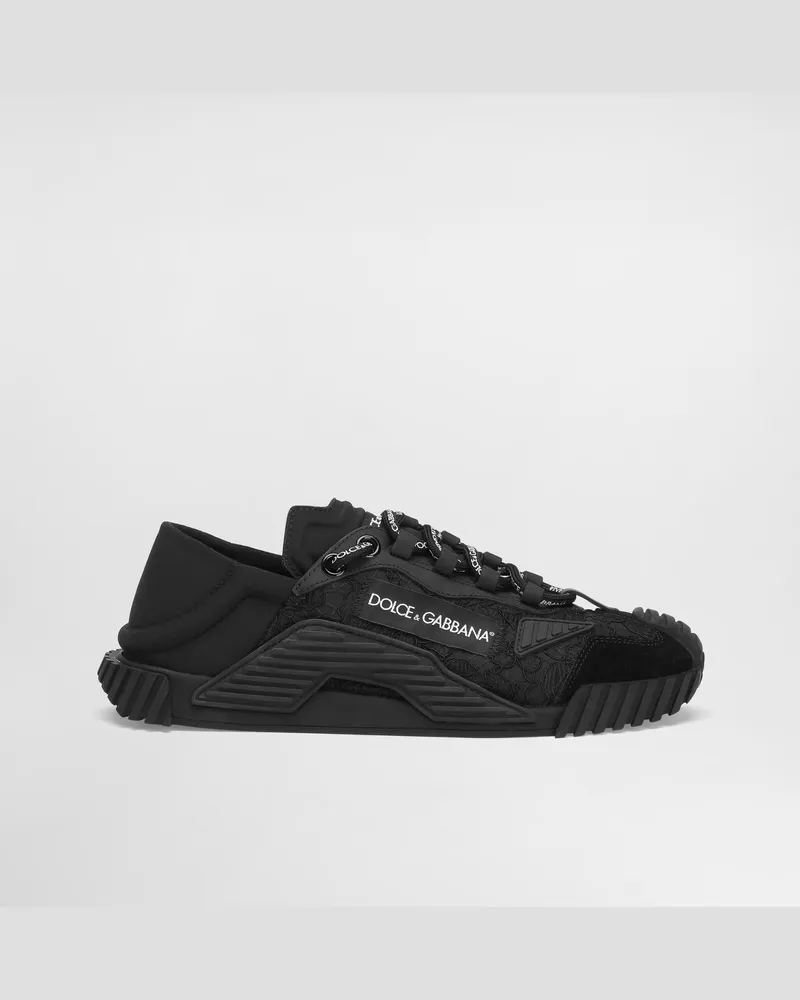 Dolce & Gabbana Slip-on-sneakers Ns1 Aus Materialmix - Frau Sneakers Schwarz Stoff Schwarz