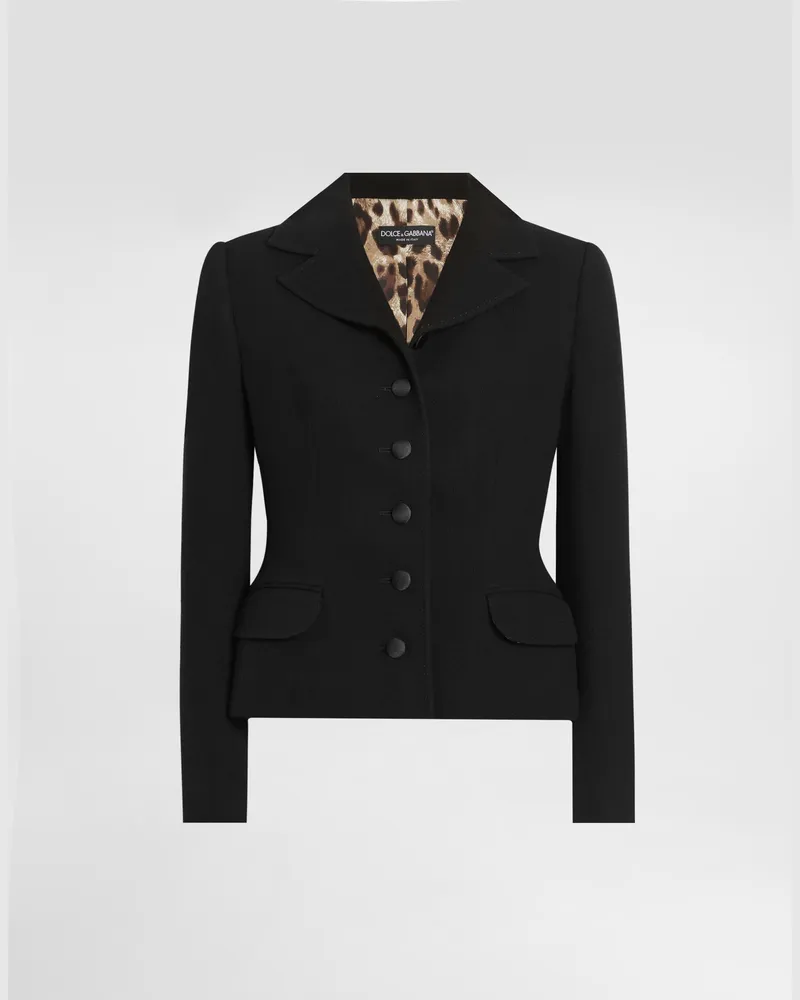 Dolce & Gabbana Wool Single-breasted Jacket - Frau Blazer Schwarz Black