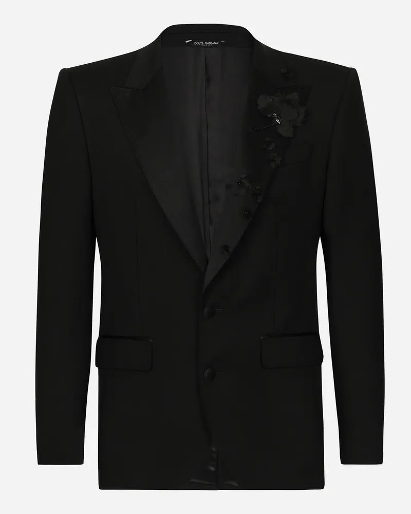 Dolce & Gabbana Einreihige Jacke Sicilia Mit Stickerei - Mann Anzüge Und Blazer Mehrfarbig Black