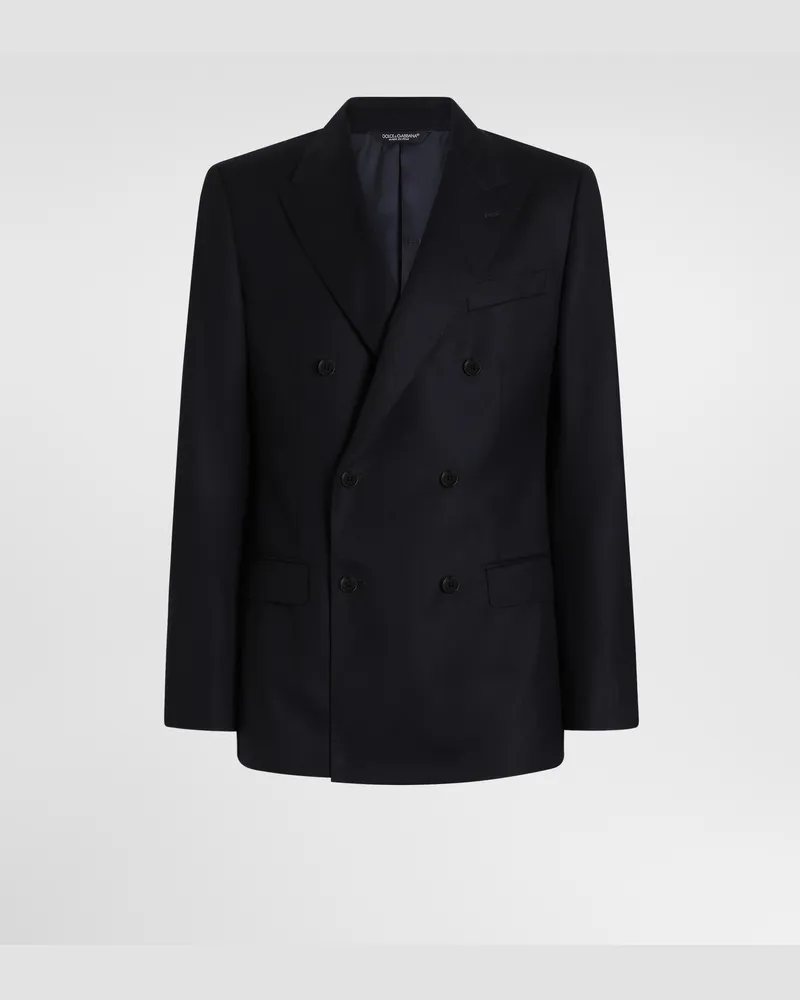 Dolce & Gabbana Jacke Martini Light Aus Wolle Mit Doppelter Knopfreihe - Mann Anzüge Und Blazer Blau Blau